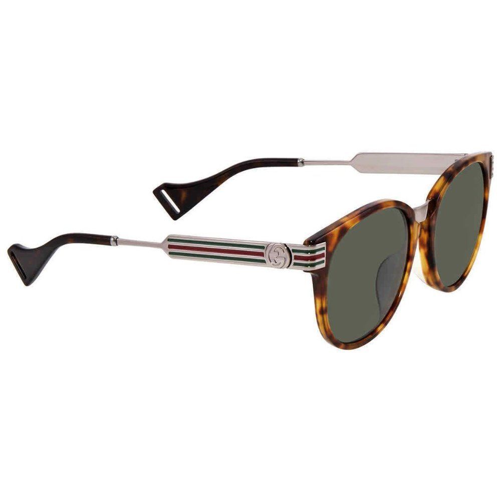 NEW Gucci Green and Havana Round Men's Sunglasses